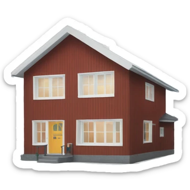 Modern Norwegian house sticker
