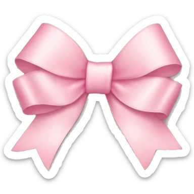 light pink ribbon bow sticker