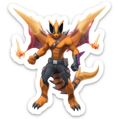 Edgy cool badass handsome monsterous Darkrai-Umbreon-Giratina-Fakémon-hybrid-fusion-creature  sticker