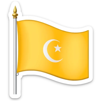 flag yellow white yellow arab symbol sticker