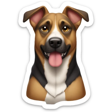 Dog that is part German shepherd and part pit bull sticker