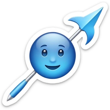 Verificado azul con la flecha blanca sticker