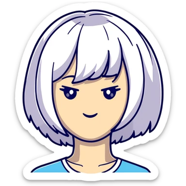 bright colored cartoon wig sticker