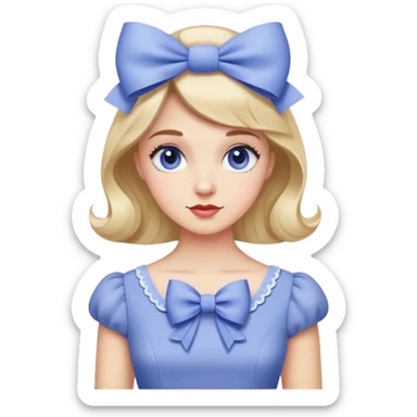 periwinkle Vintage bow dress sticker