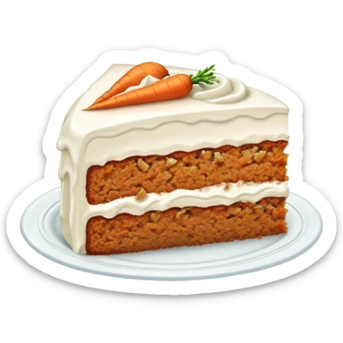Slice of carrot cake  sticker