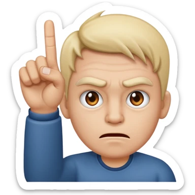 mad face with a middle finger up sticker