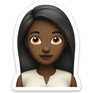 Brazilian women dark hair and dark skin sticker