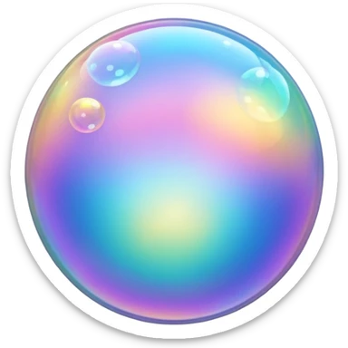 bubbles in y2k style sticker