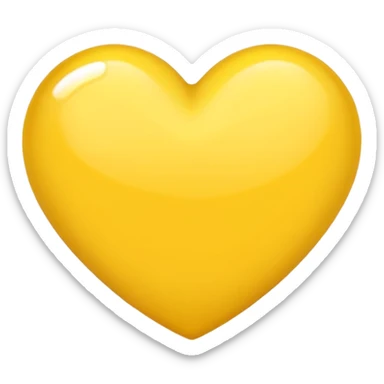 yellow heart, simple, iconic, no text sticker