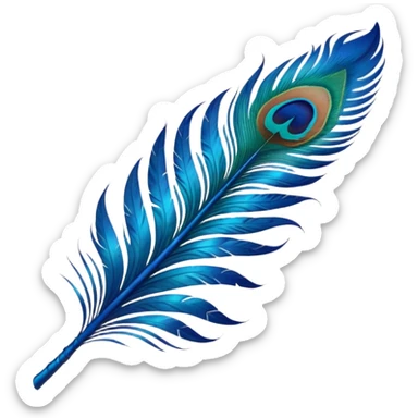 Krishna's feather sticker