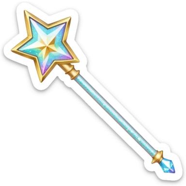 glitter magic wand sticker