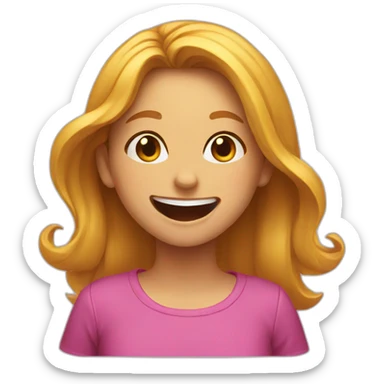 Girl laugh  sticker
