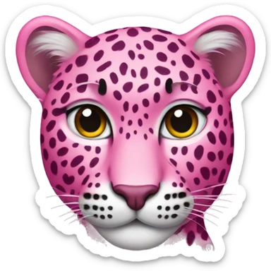 pink leopard sticker