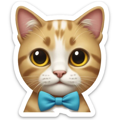Cat with bow tie sticker