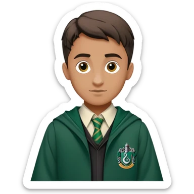 louis cordice is Blaise Zabini in harry potter, wear hogwarts slytherin uniform sticker