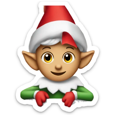 A elf on the Shelf on a chimney sticker