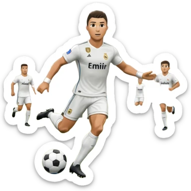 Ronaldo scoring a goal sticker