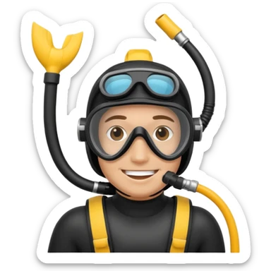 scuba diver sticker