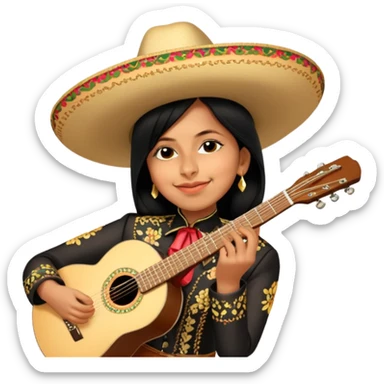 Mariachi Guitarist sticker