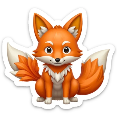 seven tailed fox sticker