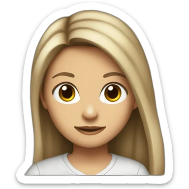 Elena Gilbert with long hair and a ribbed button-down t-shirt sticker