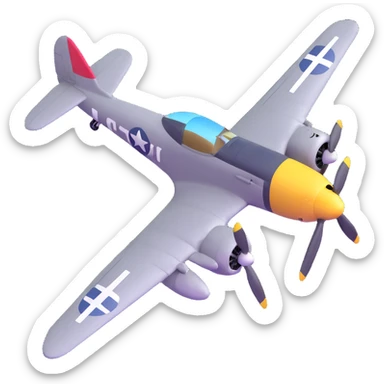 WW2 fighter aircraft sticker