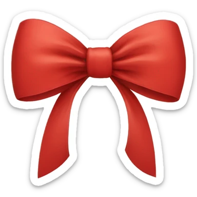 big red bow sticker