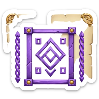 glitter purple Runic Manuscript sticker
