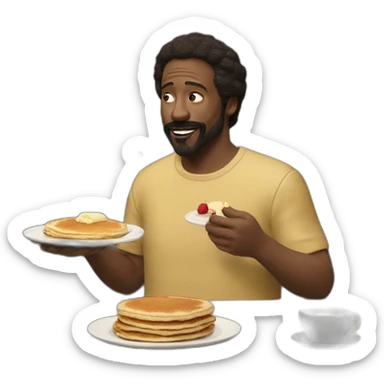 Ted Lasso eating pancakes with Jesus  sticker