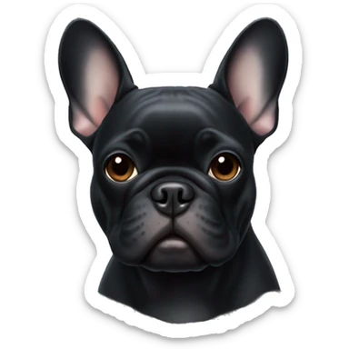 black french bulldog  sticker