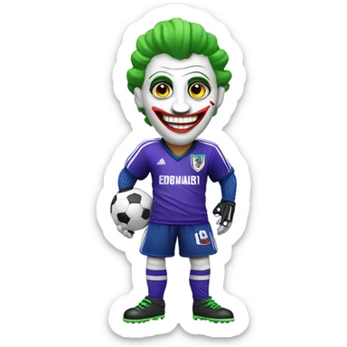 joker as a soccer goal keepe sticker