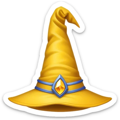 yellow wizard hat sticker
