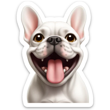 French bulldog barking at the to sticker
