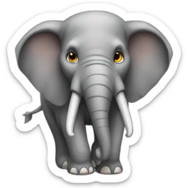 Angry elephant sticker
