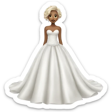 Luxury wedding dress  sticker