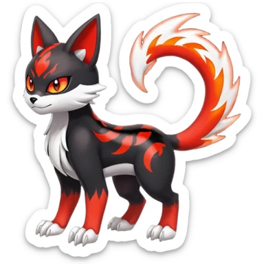 Meloetta-Litten-Guilmon-Darkrai-Pokémon-Fakémon-fusion-hybrid-creature sticker