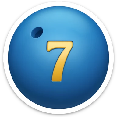 pull ball with the number 7th blue sticker