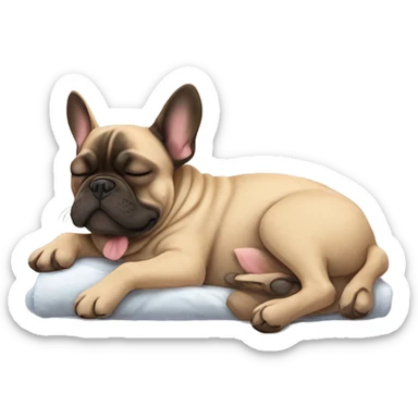 Sleeping frenchbulldog in brindle sticker
