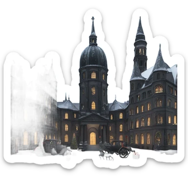 gothic christmas berlin sticker