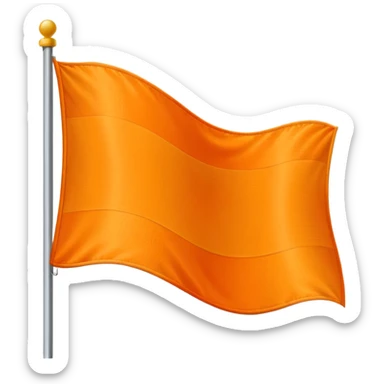 Orange wavy flag sticker