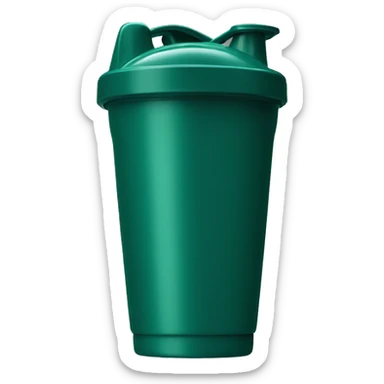 Dark green protein shaker cup sticker