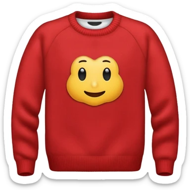 red crewneck sweater  sticker