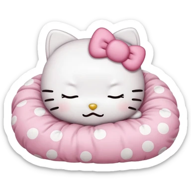 Hello kitty sleeps sticker