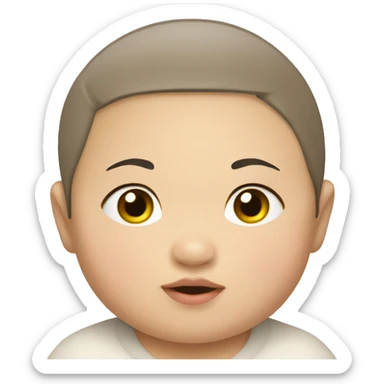 chubby asian baby sticker