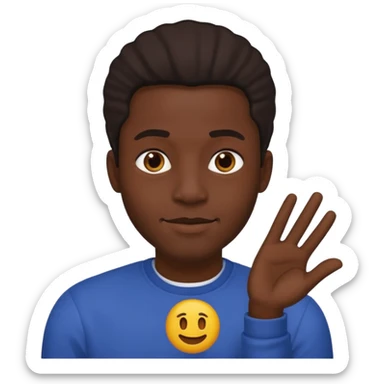 Black dude doing a 🫡 emoji  sticker