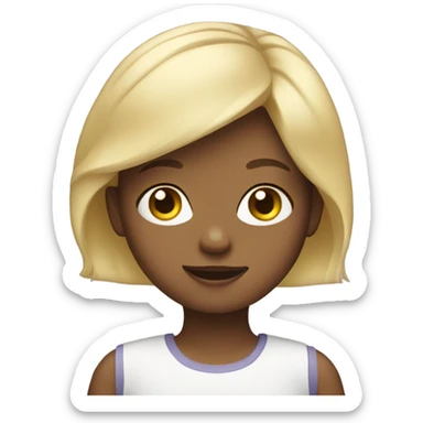 little girl with blond hai sticker