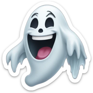 laughing ghost sticker