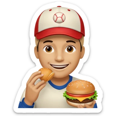 comiendo amburgesa sticker