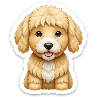 Golden doodle blonde dog sticker