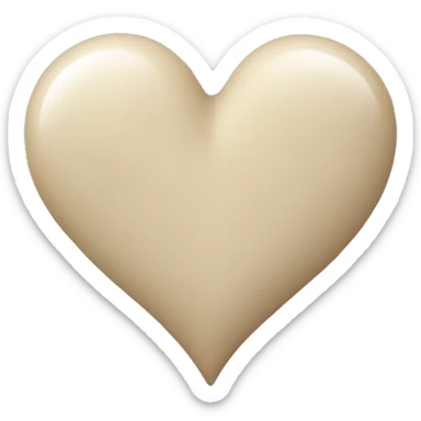 Médium size Beige heart  sticker